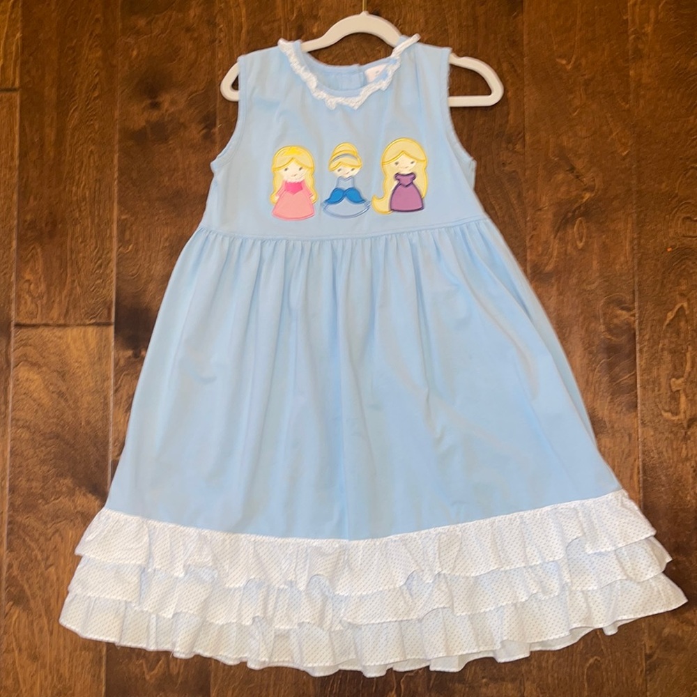 Disney Princess Rapunzel, Cinderella, Sleeping Beauty Applique Dress - sz 5 & 8